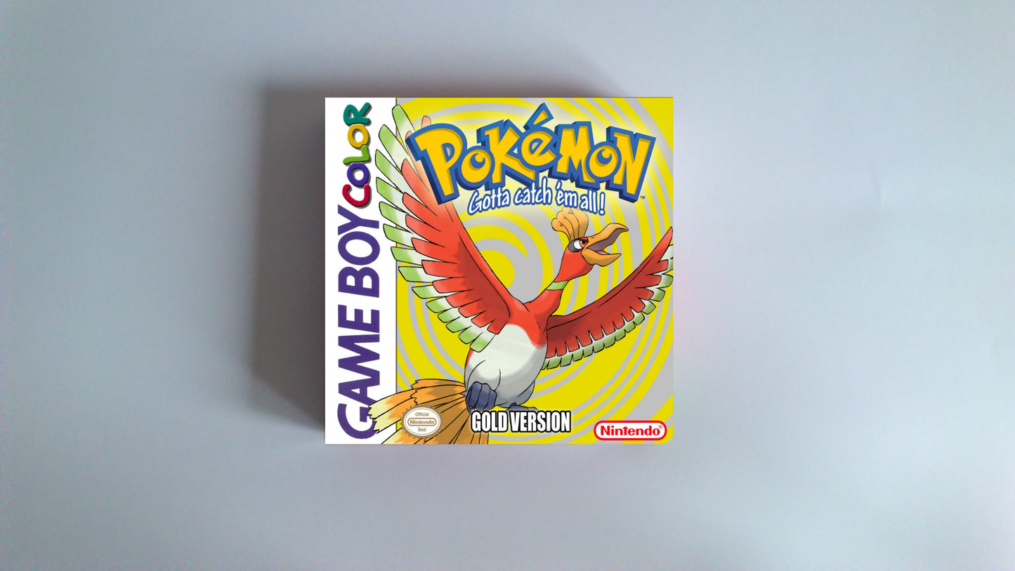 Pokemon Gold custom box (box only) - Game Boy Color/ GBC