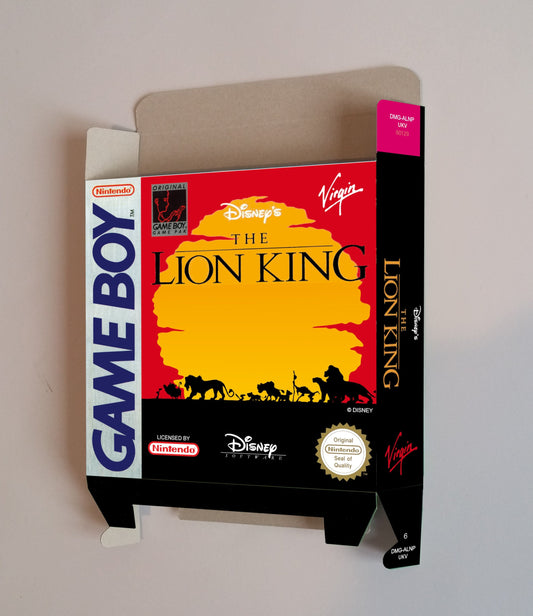 The Lion King - box with inner tray option - Game Boy/ GB - PAL - thick cardboard. Top Quality !!