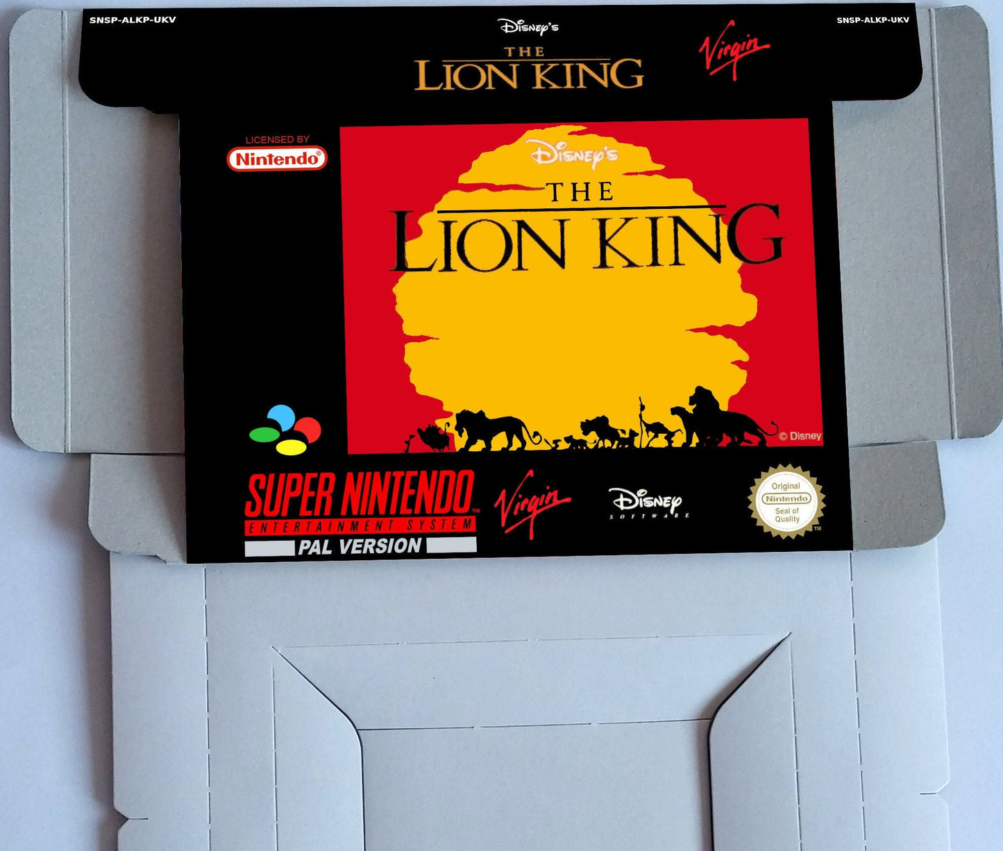 The Lion King/ Le Roi Lion - PAL or NTSC - box with inner tray option - SNES - thick cardboard as in the original.