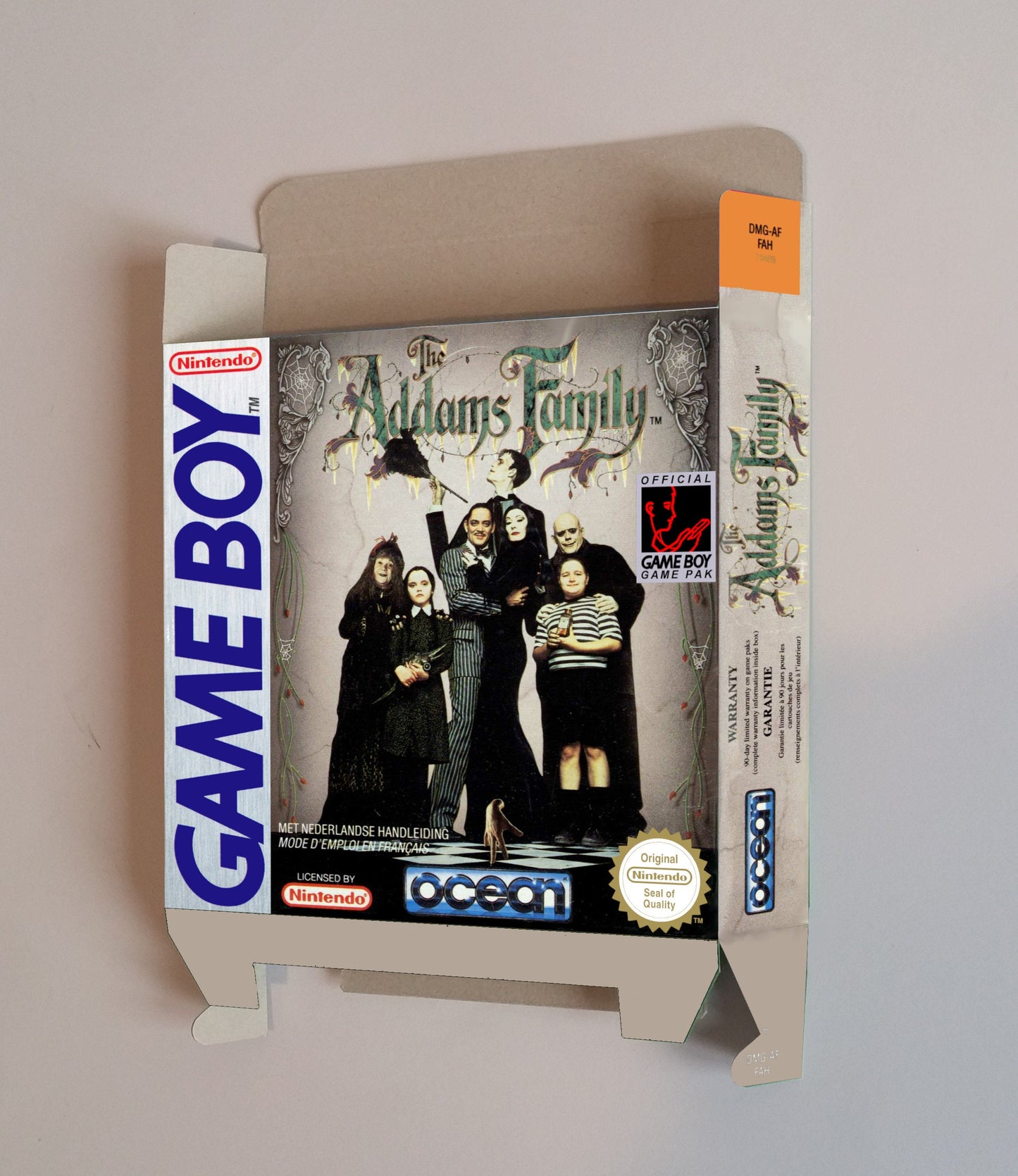 The Addams Family - box with inner tray option - Game Boy/ GB - thick cardboard.