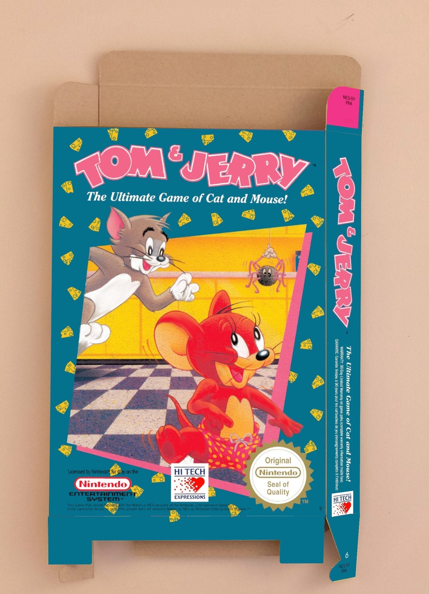 Tom and Jerry - PAL - NES - box replacement only - thick cardboard as in the original.