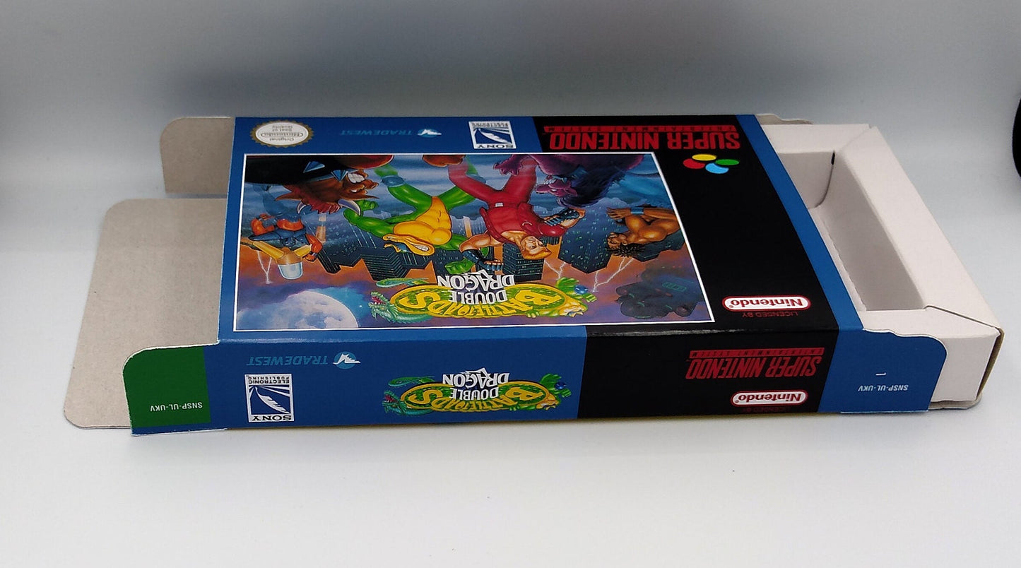 Battletoads Double Dragon  The Ultimate Team - NTSC or PAL - box with inner tray option - SNES - thick cardboard as in the original.