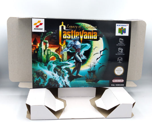 Castlevania Legacy of Darkness - box with inner tray option - PAL - Nintendo 64/ N64 - thick cardboard as in the original. Top Quality !