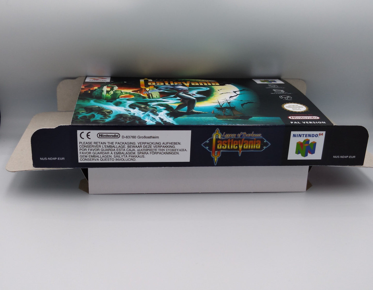 Castlevania Legacy of Darkness - box with inner tray option - PAL - Nintendo 64/ N64 - thick cardboard as in the original. Top Quality !