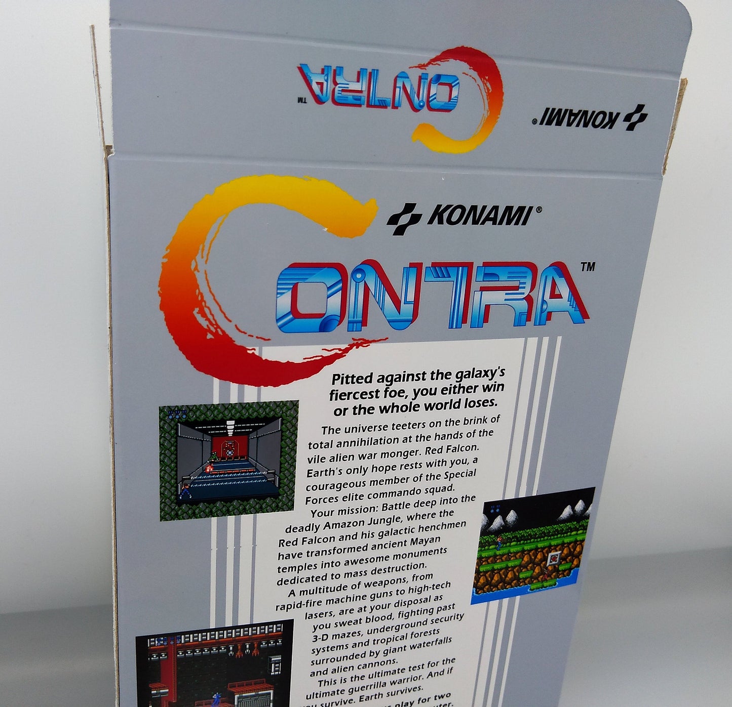 Contra/ Probotector - Box Replacement, Dust Cover, Block - NES - NTSC or PAL - box replacement only - thick cardboard as in the original. Top Quality !