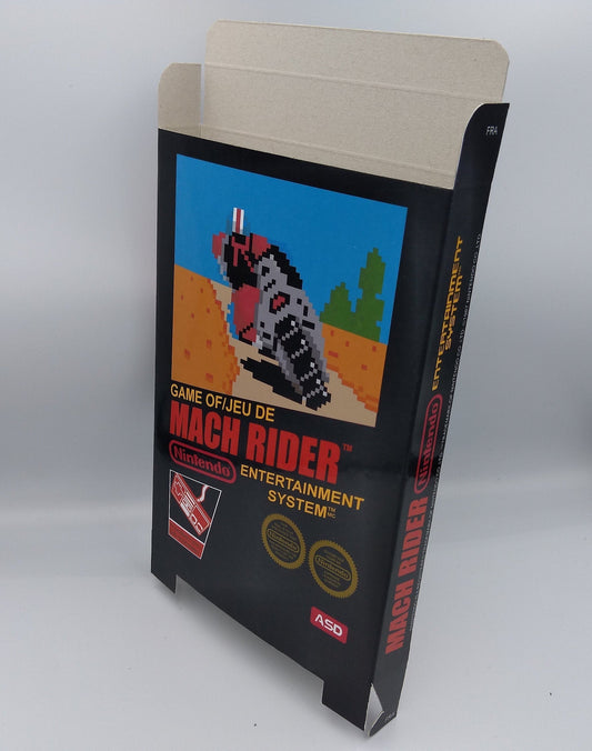 Mach Rider - game box replacement reproduction for Nintendo Entertainment System - NES - thick cardboard - Top Quality !