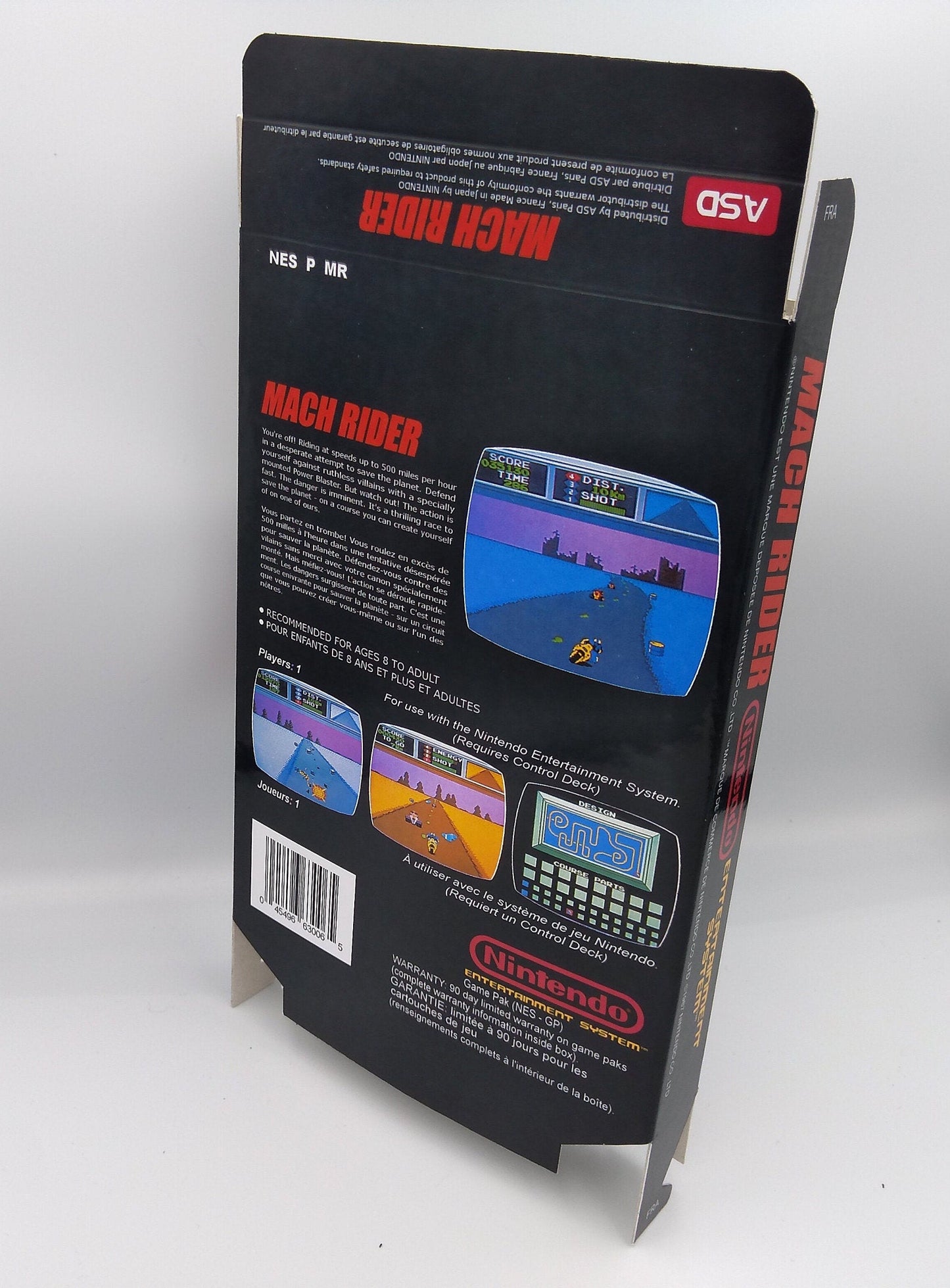 Mach Rider - game box replacement reproduction for Nintendo Entertainment System - NES - thick cardboard - Top Quality !