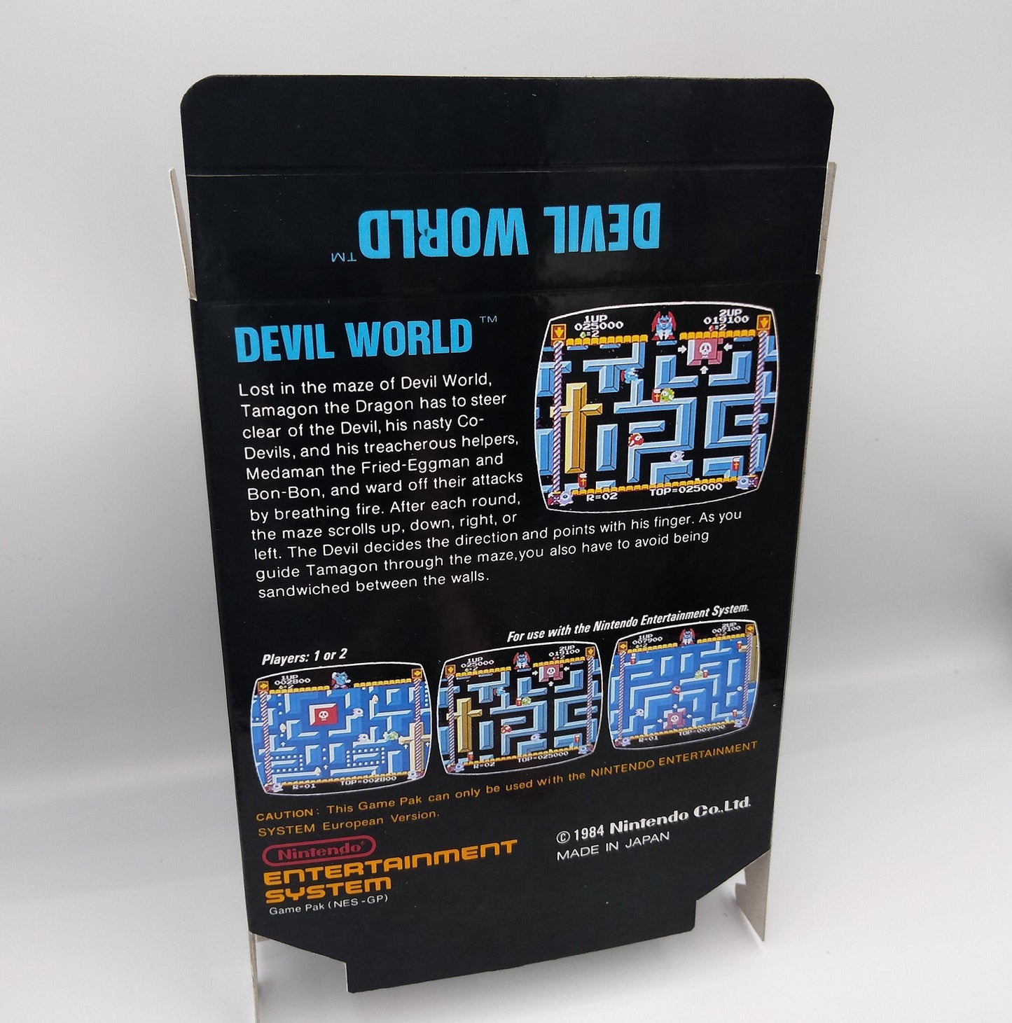 Devil World - PAL - NES - box replacement only - thick cardboard as in the original.