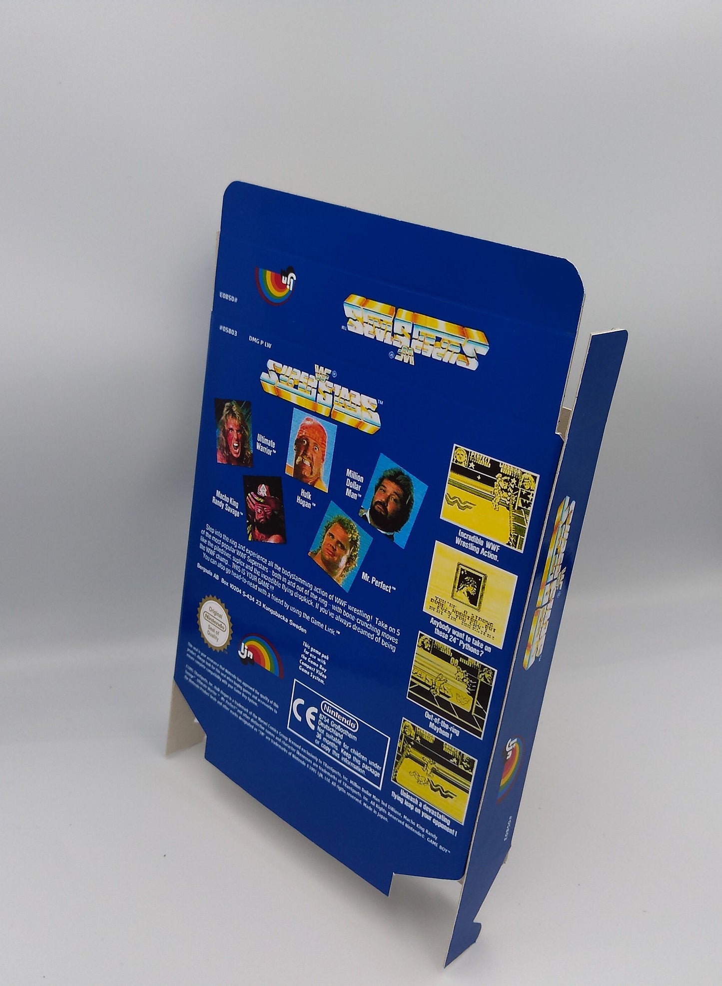 WWF Superstrs - box with inner tray option - Game Boy/ GB - thick cardboard. Top Quality !