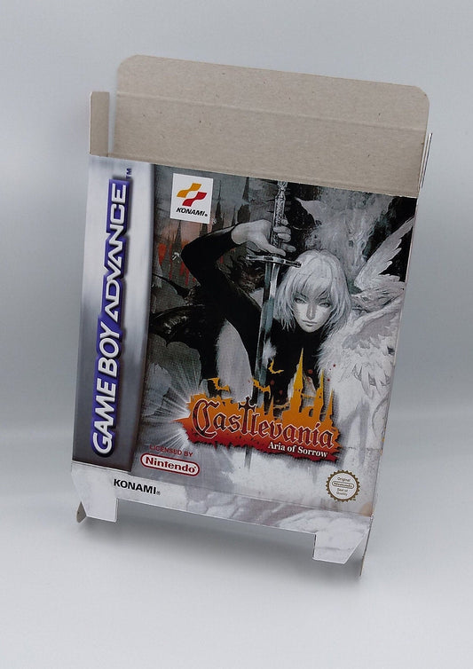 Castlevania Aria of Sorrow - box with inner tray option - PAL or NTSC - Game Boy Advance/ GBA - thick cardboard. Top Quality!