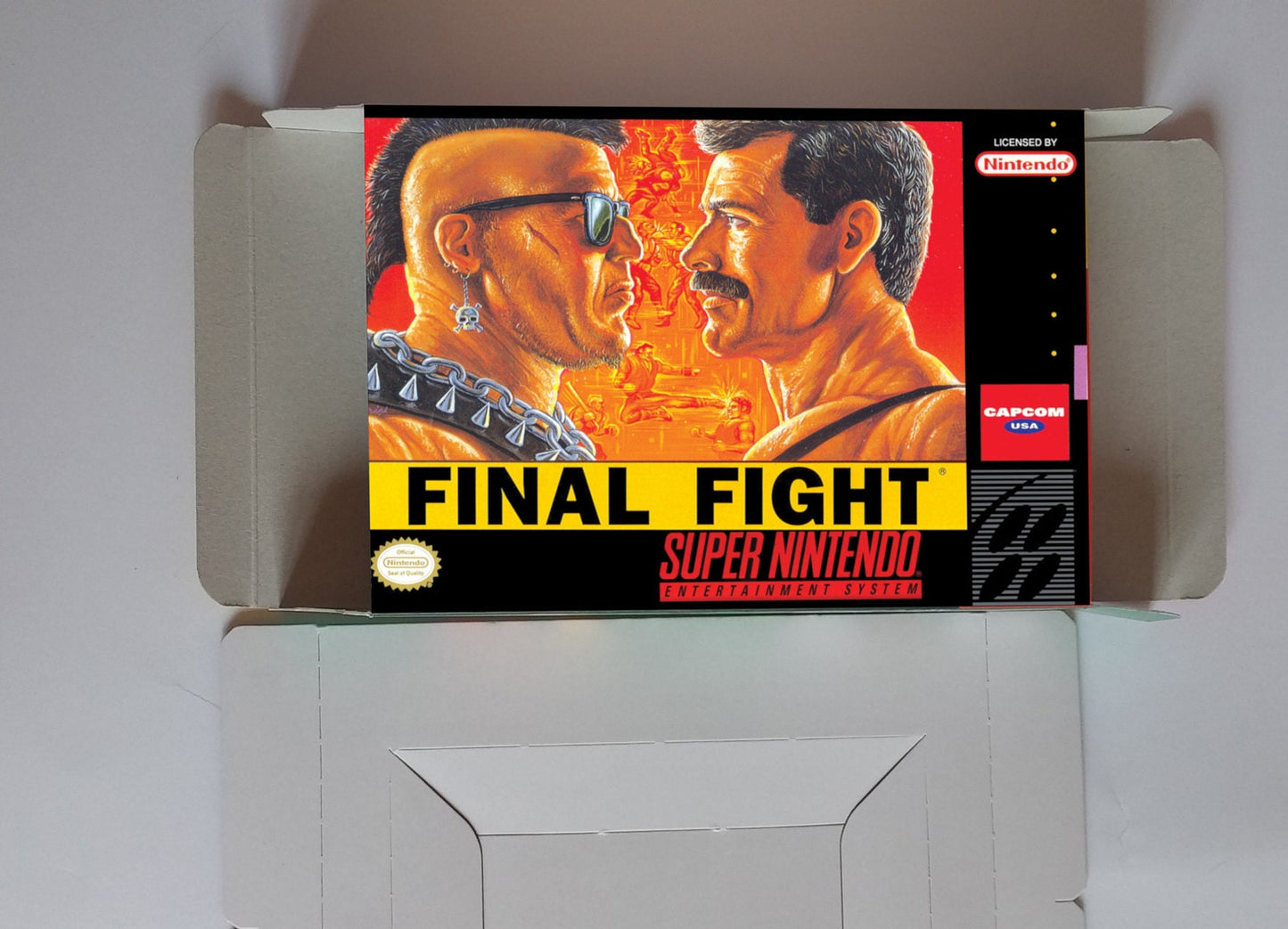 Final Fight - box with inner tray option - NTSC or PAL - Super Nintendo/ SNES - thick cardboard. Top Quality !