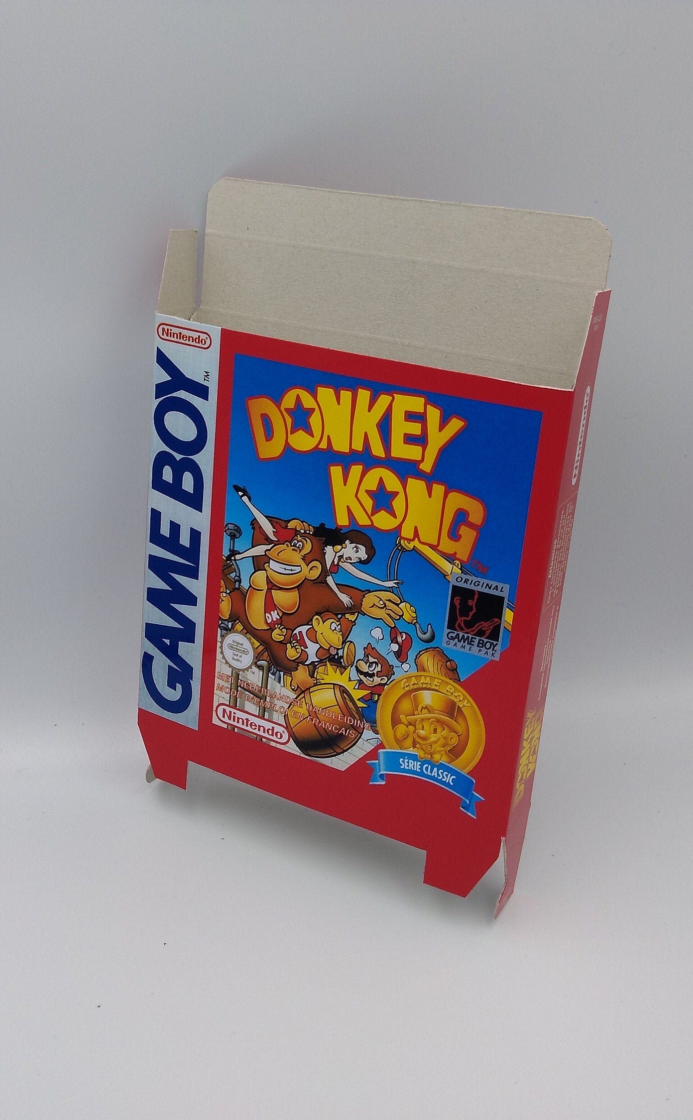 Donkey Kong - box with inner tray option - Game Boy/ GB - NTSC or PAL - thick cardboard. Top Quality !!