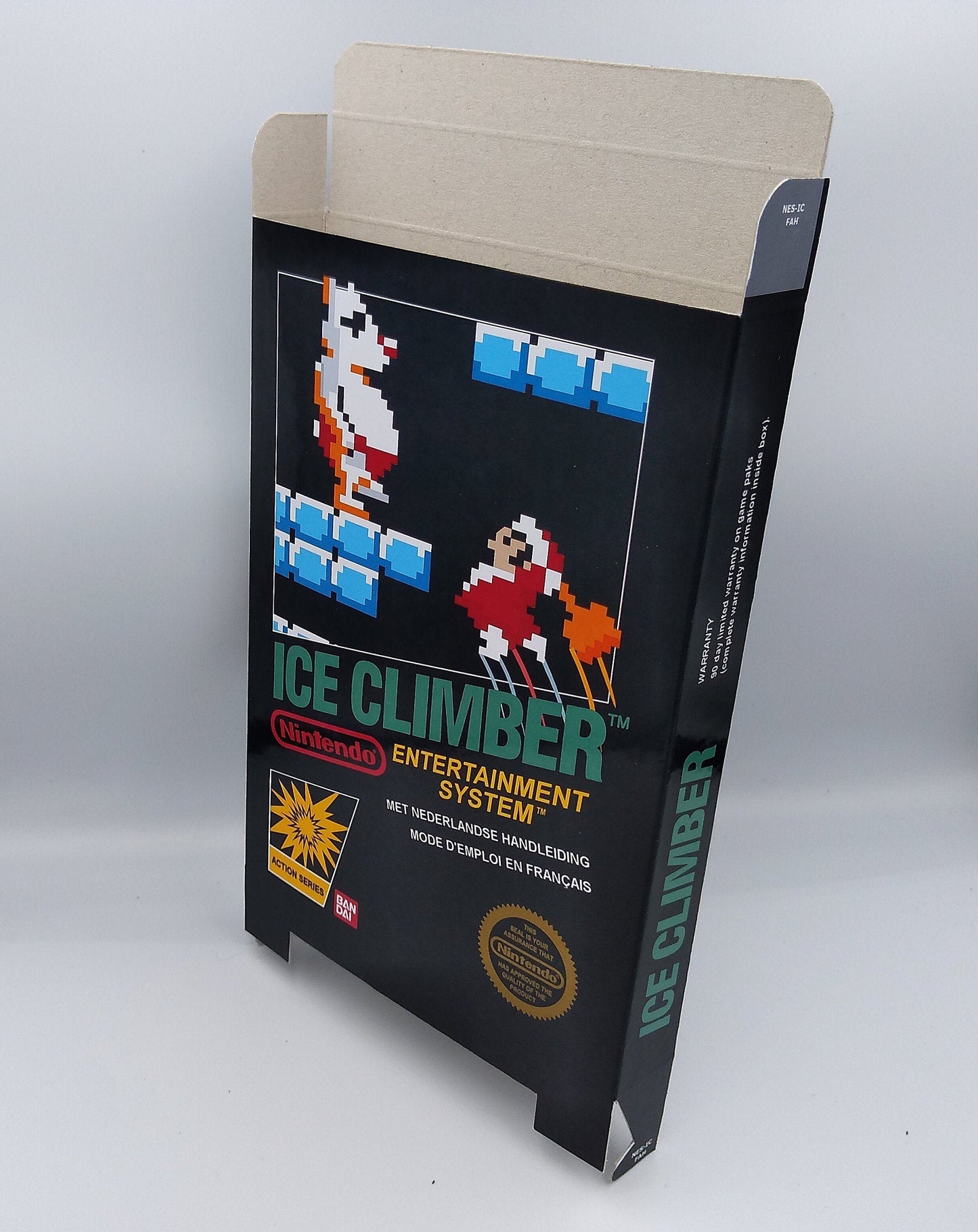 Ice Climber - Box only - NES -  thick cardboard as in the original. Top Quality !