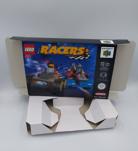 Lego Racers - PAL - N64/ NINTENDO 64- box replacement with insert option - thick cardboard as in the original. Top Quality !