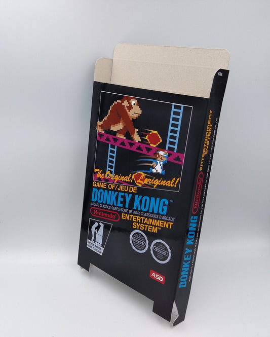 Donkey Kong - Box Replacement, Dust Cover, Block - PAL - NES - box replacement only - thick cardboard as in the original. Top Quality !