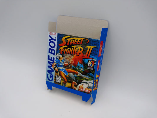 Street Fighter II - box with inner tray option - Game Boy/ GB PAL or NTSC - thick cardboard. Top Quality !!