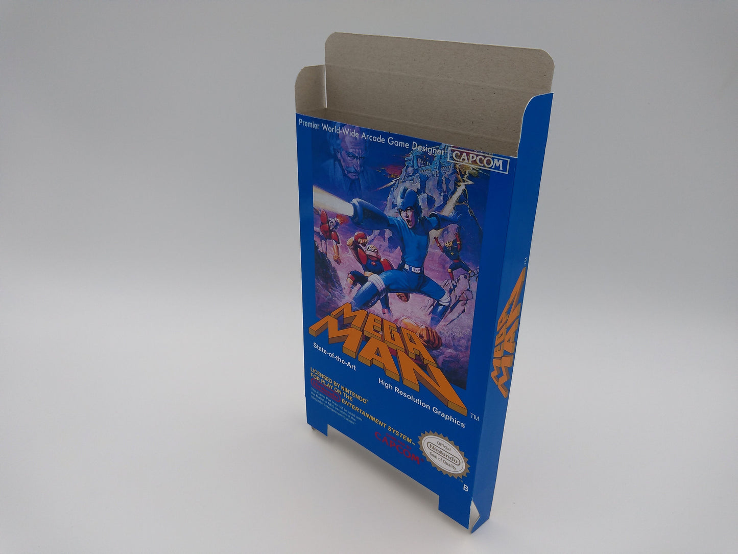 Mega Man - NES - box replacement only - NTSC or PAL -  thick cardboard as in the original. Top Quality !