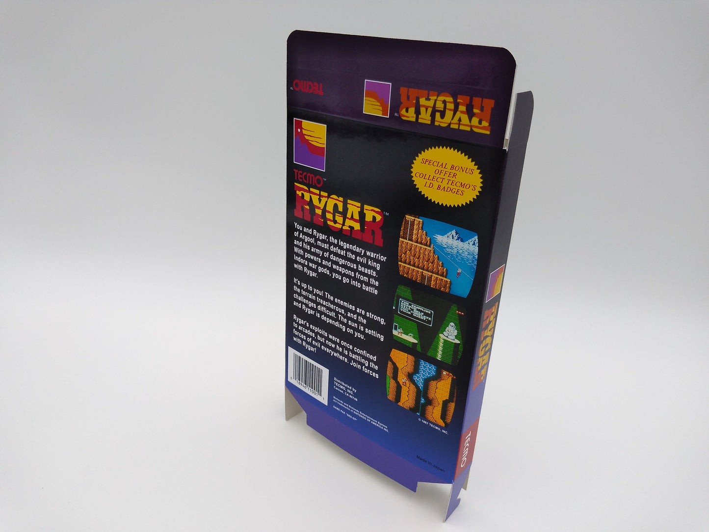 Rygar - Box only - NES - NTSC or PAL - thick cardboard as in the original. Top Quality !