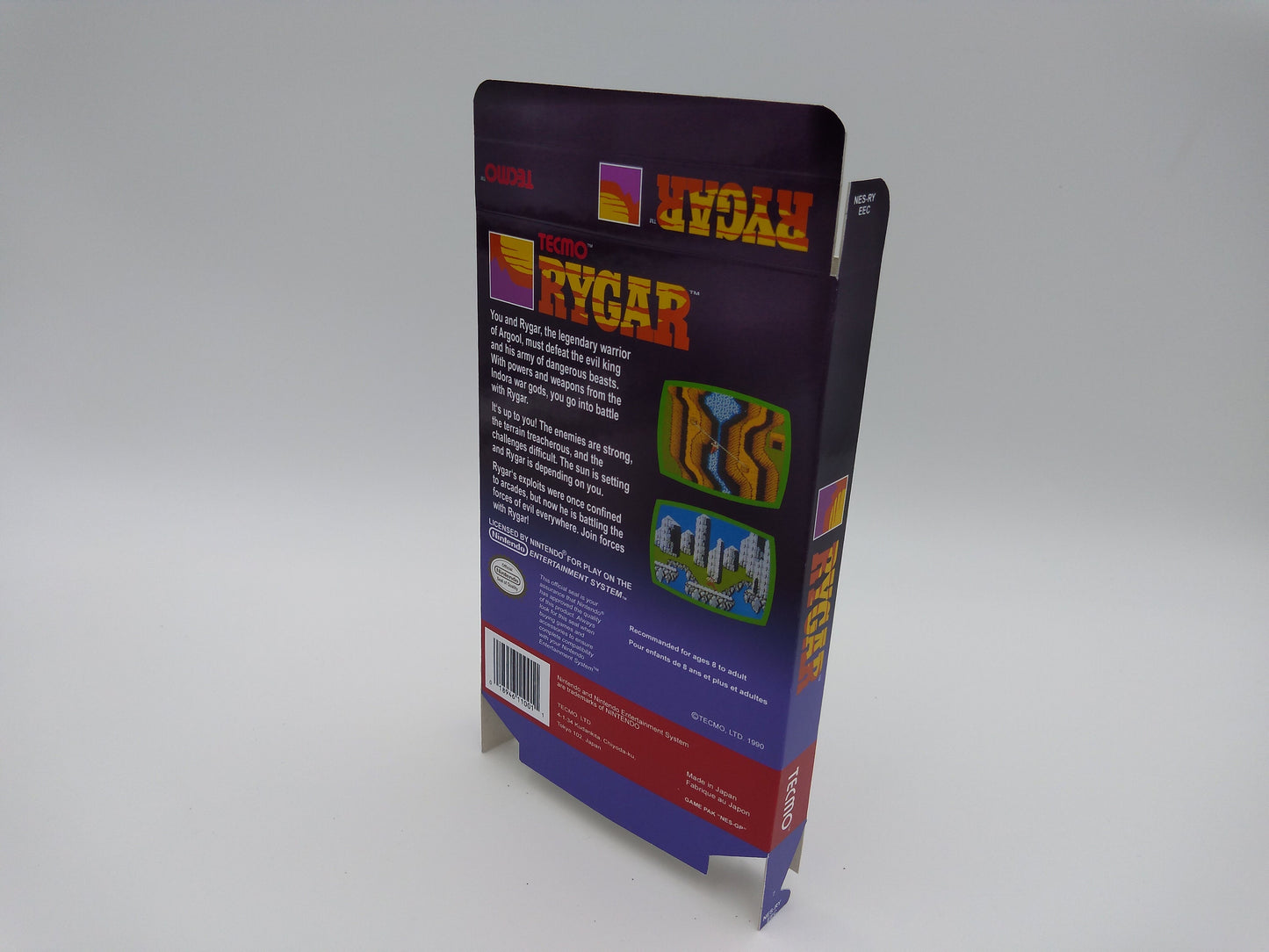 Rygar - Box only - NES - NTSC or PAL - thick cardboard as in the original. Top Quality !