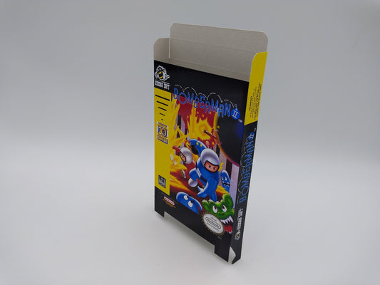 Bomberman II - Box only - NES - thick cardboard as in the original. Top Quality !