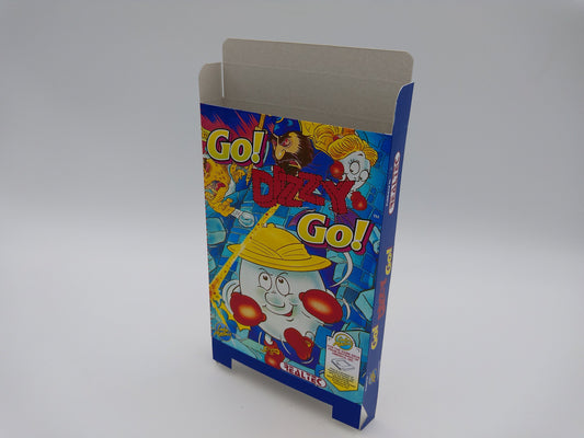 Go Dizzy Go - Box only - NES - thick cardboard as in the original. Top Quality !