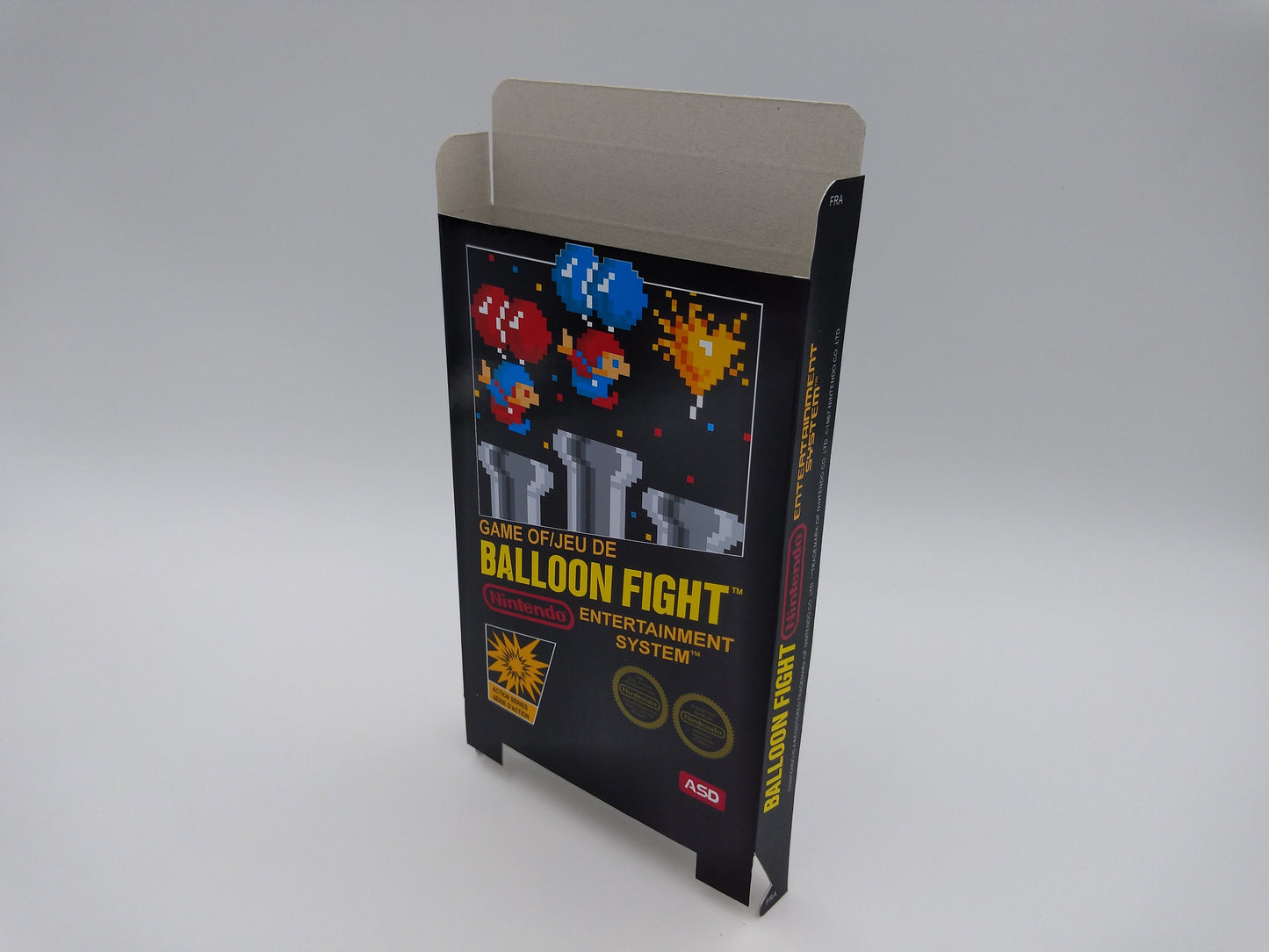 Balloon Fight - Box only - NES - NTSC or PAL - thick cardboard as in the original. Top Quality !