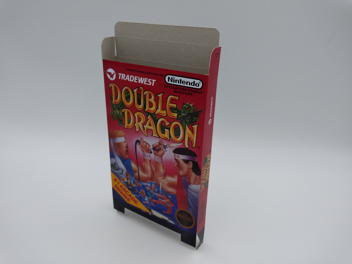 Double Dragon - Box Replacement, Dust Cover, Block - NES - NTSC or PAL - thick cardboard as in the original. Top Quality !