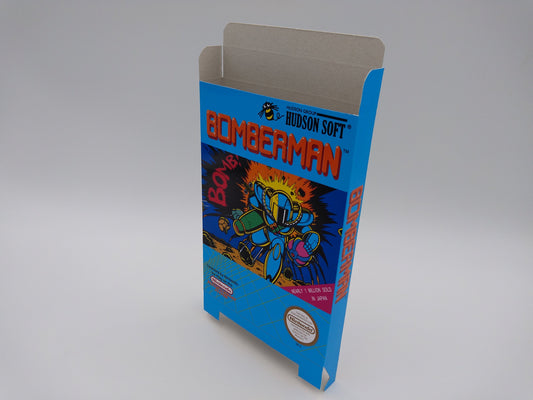 Bomberman - Box only - NES - thick cardboard as in the original. Top Quality !