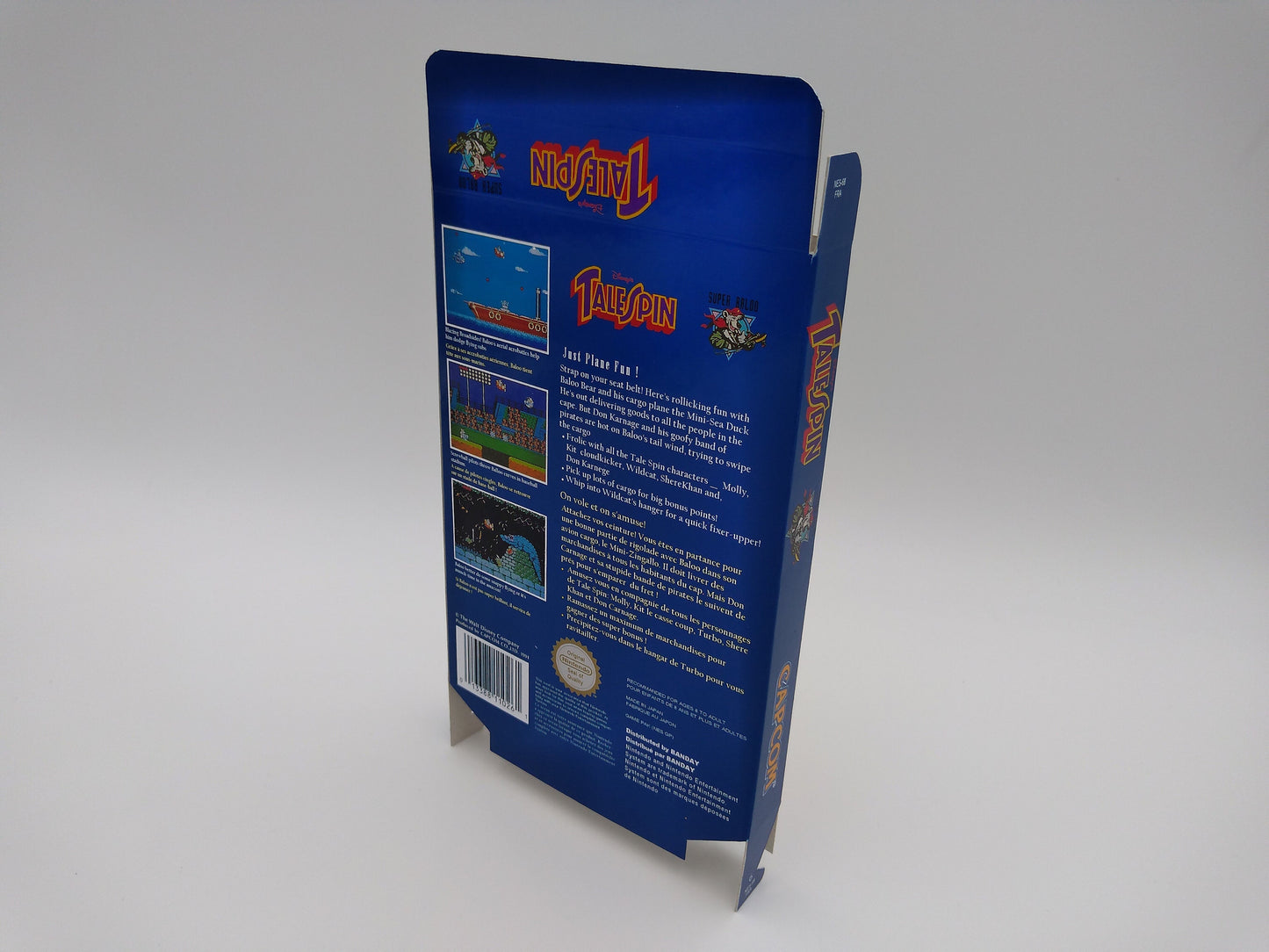 Tale spin - Box only - NES - NTSC or PAL - thick cardboard as in the original. Top Quality !