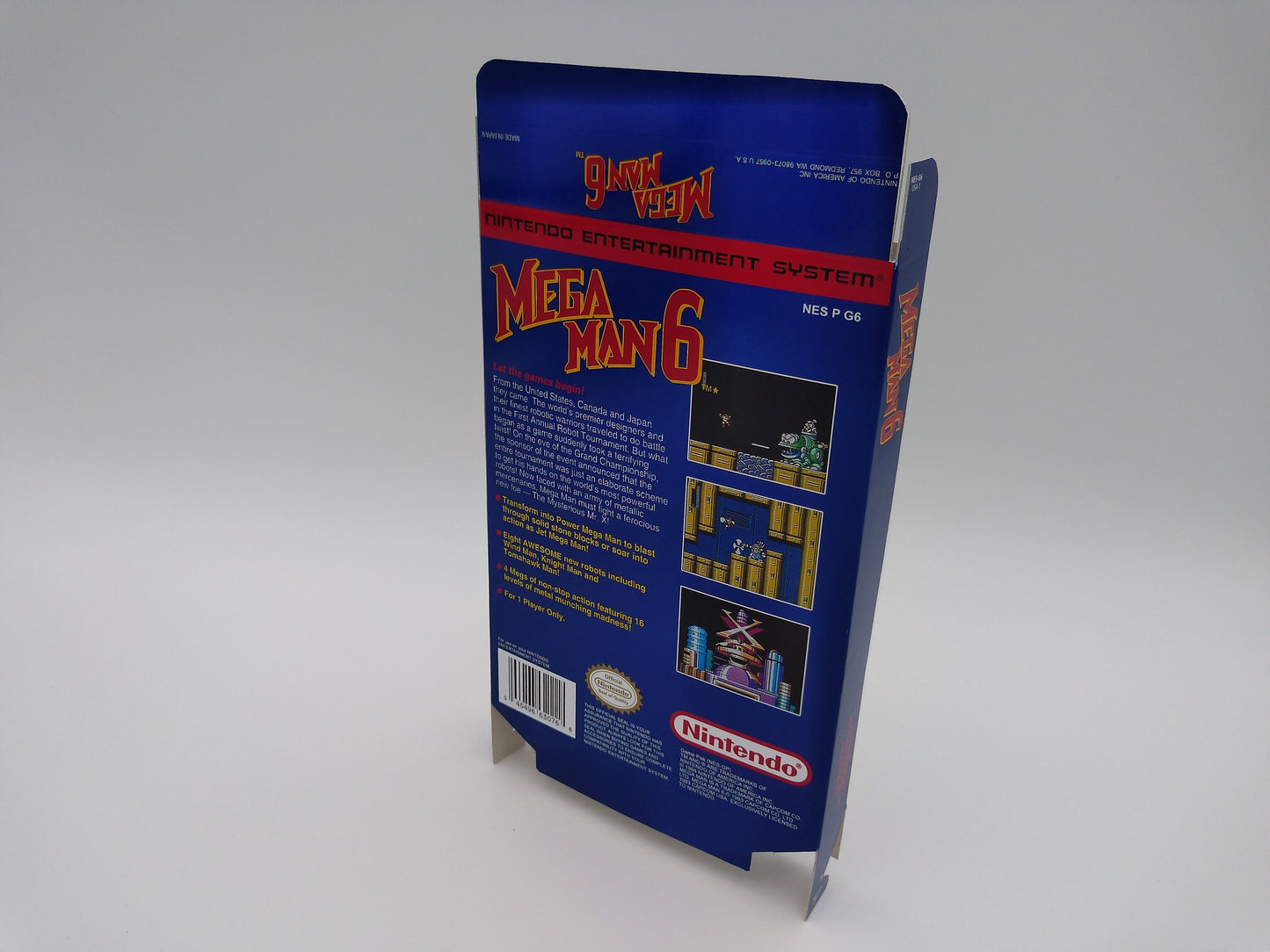 Mega Man 6 - Box only - NTSC - thick cardboard as in the original. Top Quality !