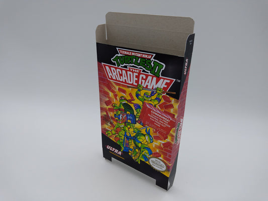 Teenage Mutant Ninja Turtles 2: The Arcade Game - Box Replacement, Dust Cover, Block - NES - NTSC or PAL - thick cardboard. Top Quality !