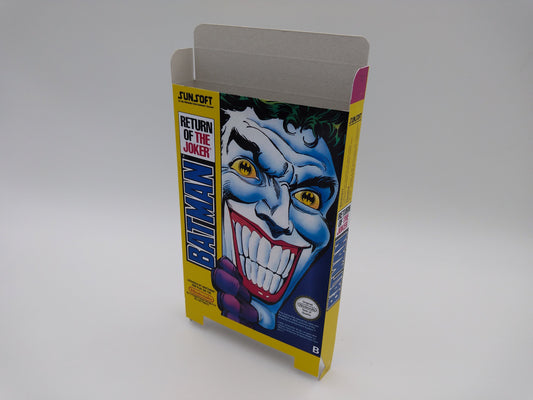 Batman: Return of the Joker - Box only - NES - NTSC or PAL - thick cardboard as in the original. Top Quality !