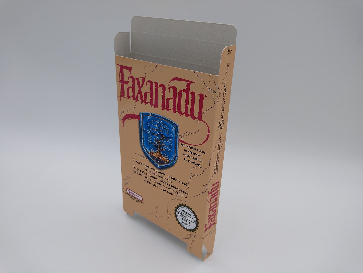 Faxanadu - Box only - NES - PAL or NTSC - thick cardboard as in the original. Top Quality !