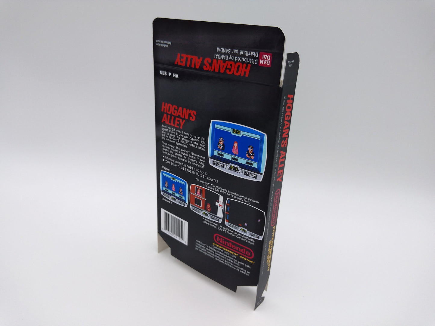 Hogan's Alley - Box only - NES - NTSC or PAL - thick cardboard as in the original. Top Quality !