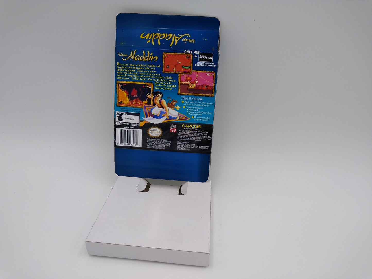 Aladdin - GameBoy Advance - box with inner tray option - thick cardboard. Top Quality !!