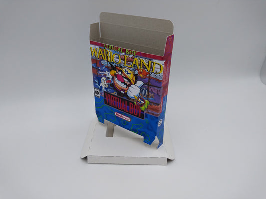 Wario Land - Virtual Boy - box with insert option - thick cardboard. Top Quality !!