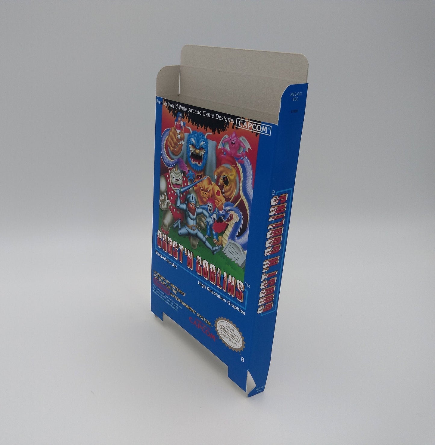 Ghosts 'N Goblins - Box only - NES - thick cardboard as in the original. Top Quality !