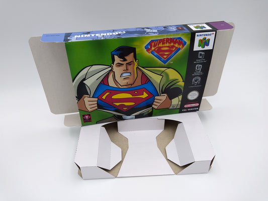 Superman - box with inner tray option - PAL - Nintendo 64 - thick cardboard. Top Quality !!