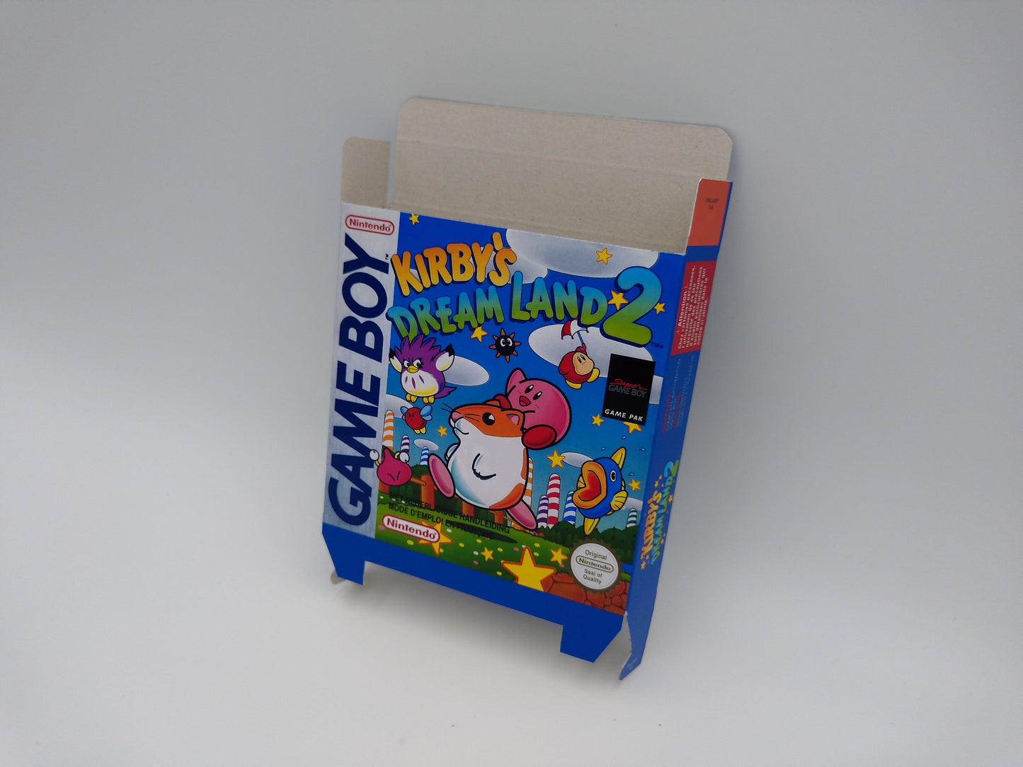 Kirby's Dream Land 2 - GameBoy - box with inner tray option - PAL or NTSC - thick cardboard. Top Quality !!