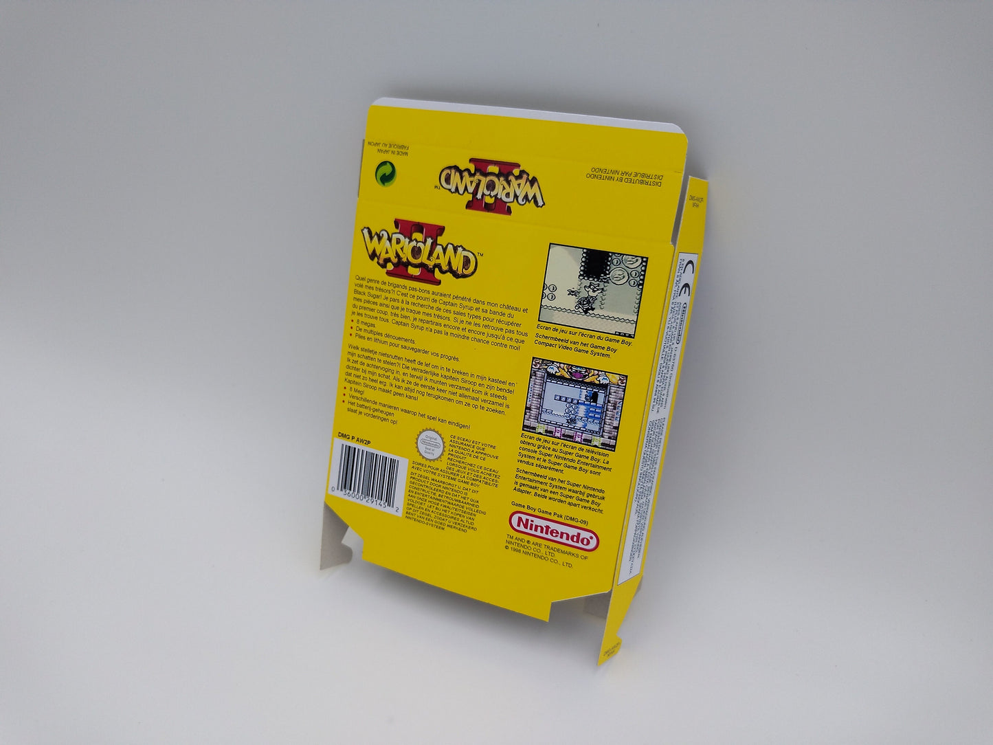 Wario Land 2 - GameBoy - box with inner tray option - PAL or NTSC - thick cardboard. Top Quality !!