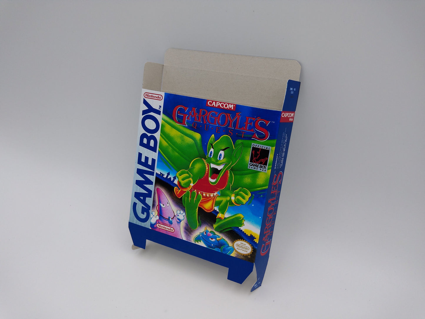 Gargoyles Quest - GameBoy - box with inner tray option - NTSC or PAL - thick cardboard. Top Quality !!