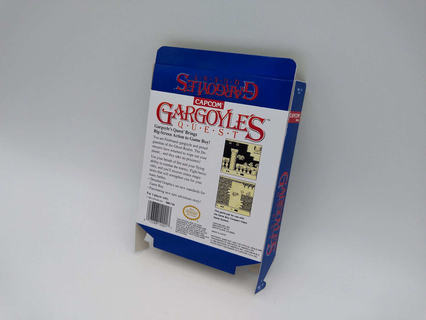 Gargoyles Quest - GameBoy - box with inner tray option - NTSC or PAL - thick cardboard. Top Quality !!