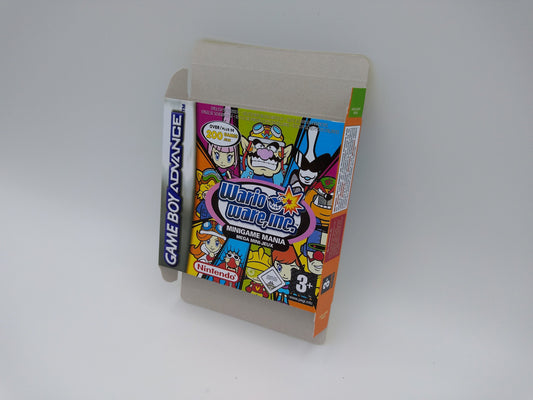 WarioWare Inc.: Mega Minigames - Box with inner tray option - Game Boy Advance/ GBA - thick cardboard. Top Quality !!