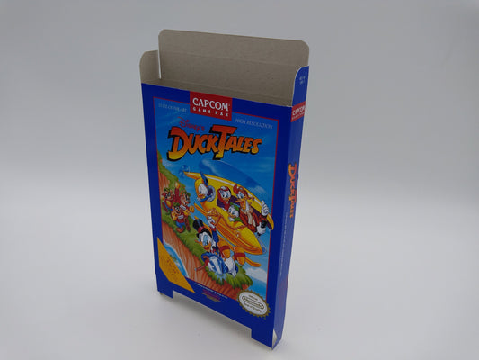 Duck Tales - Box Replacement, Dust Cover, Block - NES - NTSC or PAL - thick cardboard as in the original. Top Quality !