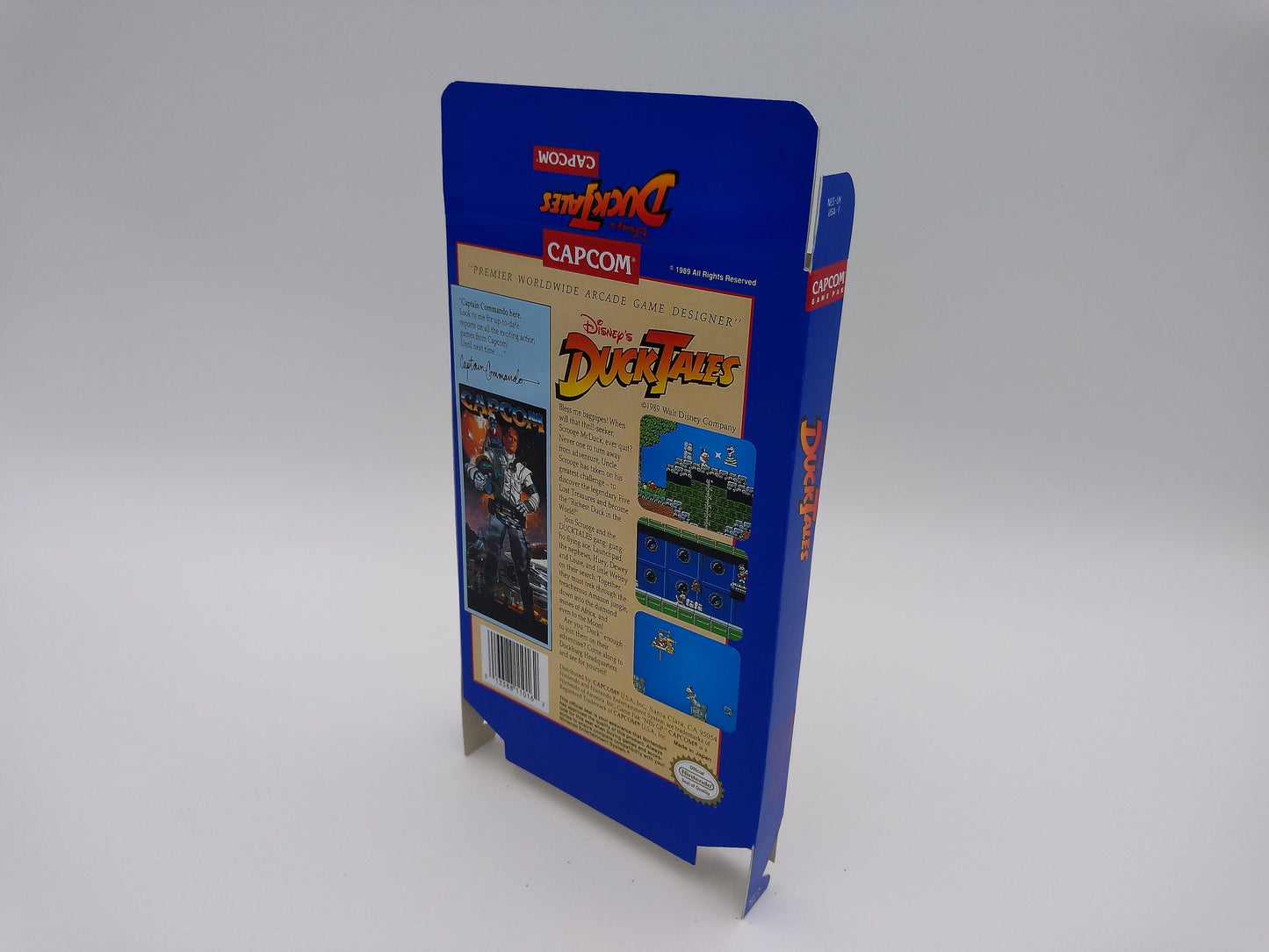 Duck Tales - Box Replacement, Dust Cover, Block - NES - NTSC or PAL - thick cardboard as in the original. Top Quality !