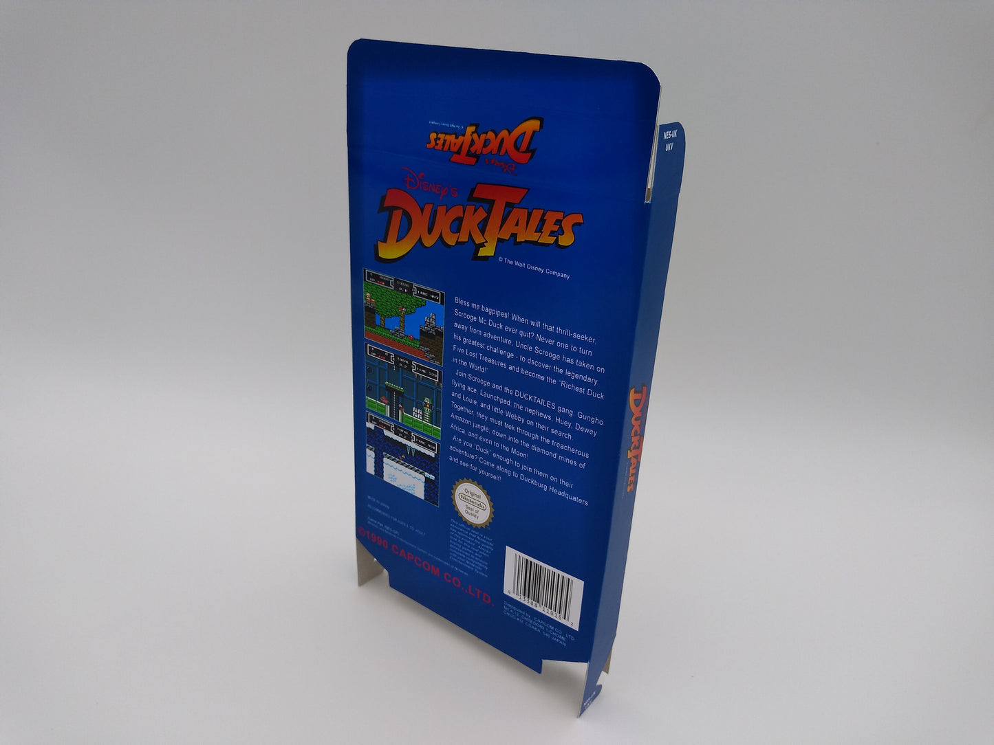 Duck Tales - Box Replacement, Dust Cover, Block - NES - NTSC or PAL - thick cardboard as in the original. Top Quality !