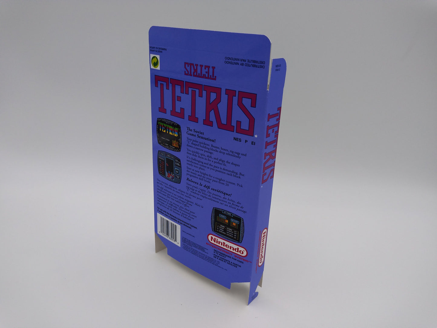 Tetris - Box only - NES - thick cardboard as in the original. Top Quality !