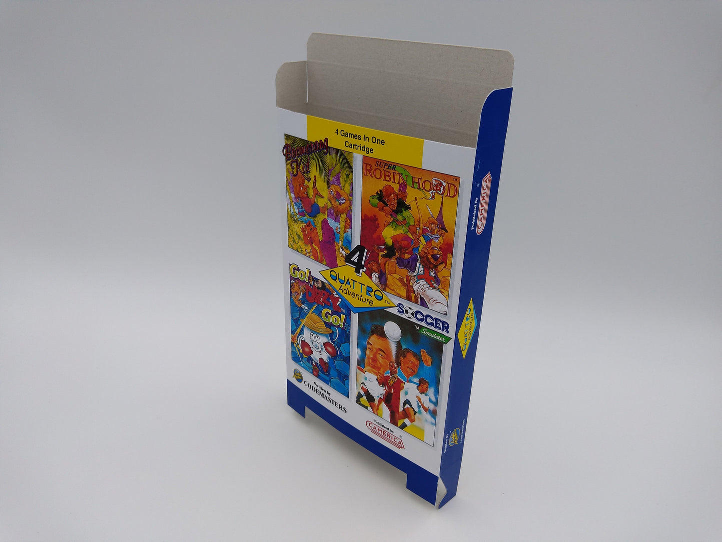 Quattro Adventure - Box only - NES - thick cardboard as in the original. Top Quality !