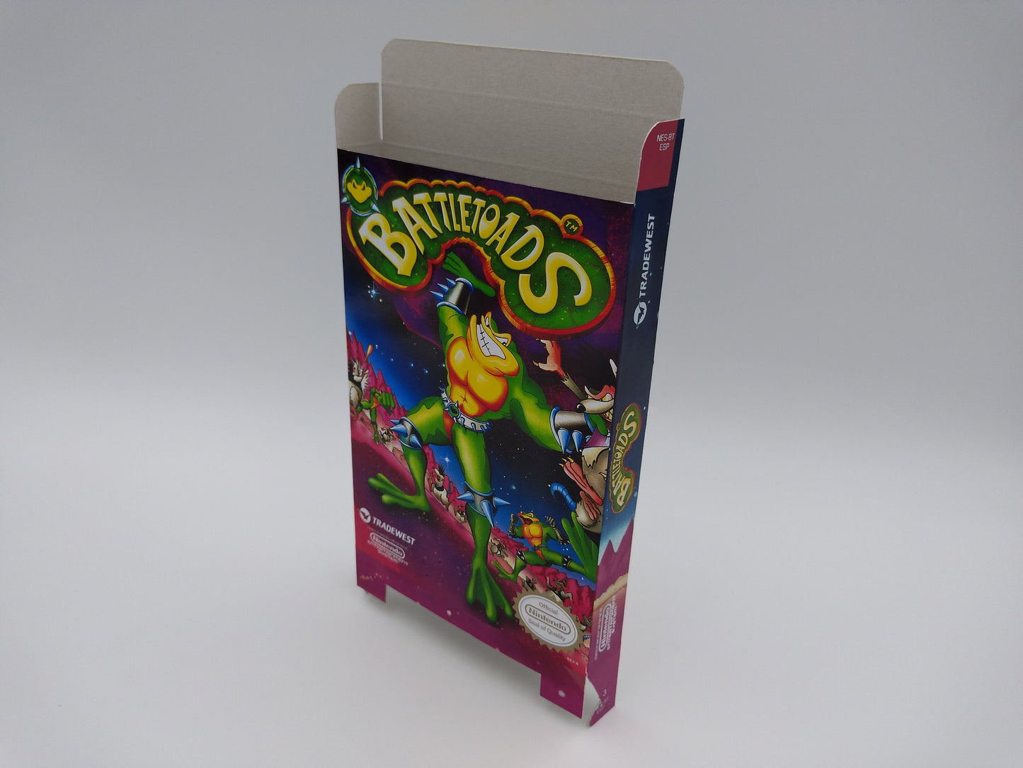 Battletoads - Box only - NES - NTSC or PAL - thick cardboard as in the original. Top Quality !