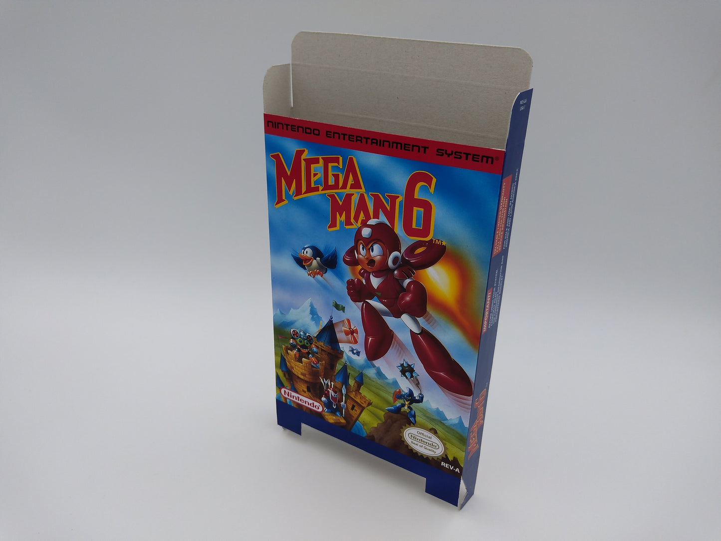 Mega Man 6 - Box only - NTSC - thick cardboard as in the original. Top Quality !